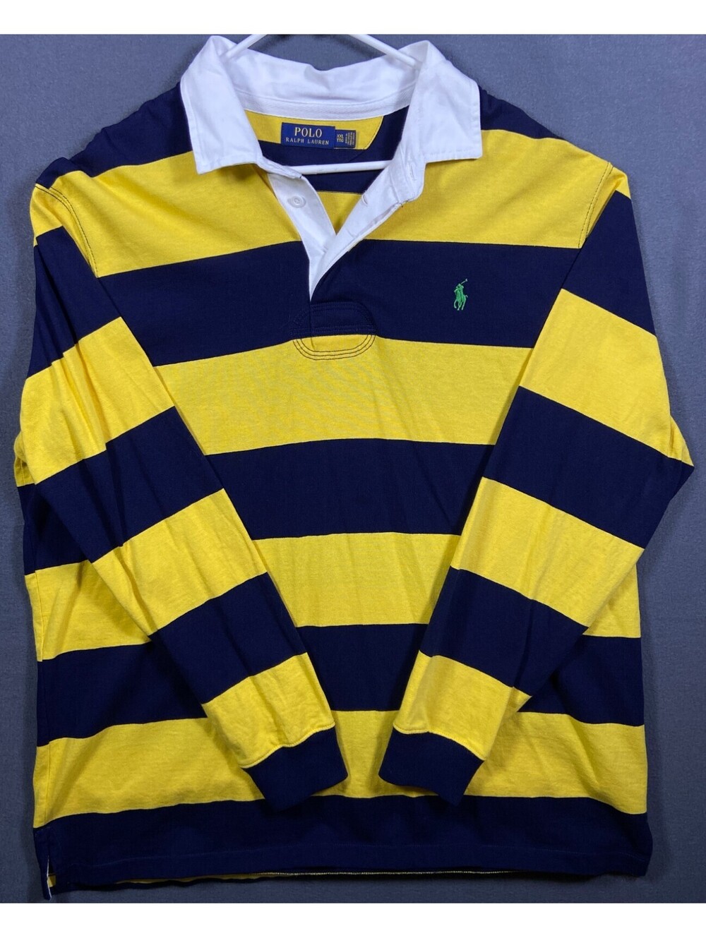Vintage 90’s Polo Ralph Lauren Striped Rugby Shirt Y2k Men’s Size 2XL Preppy EUC